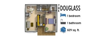 a floor plan of a room with a bathroom and a bedroom