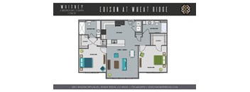 Whitney Floorplan at The Edison at Wheat Ridge, Colorado, 80033