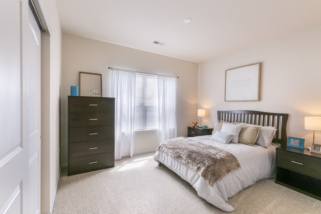 main bedroom with large windows  at Aventura at Richmond, St. Peters, MO, 63376