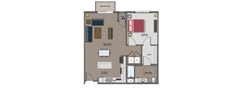 a floor plan of a house with a bedroom and a bathroom at The Edison at Maple Grove, Maple Grove, MN