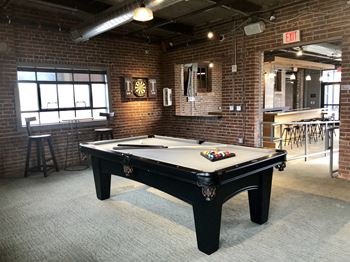 Billiards Table In Clubhouse at Lofts at Euclid, St. Louis, MO, 63108