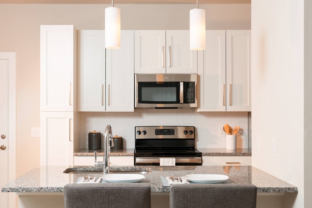 spacious kitchen with an island at The Edison at Madison, Madison, AL 35757