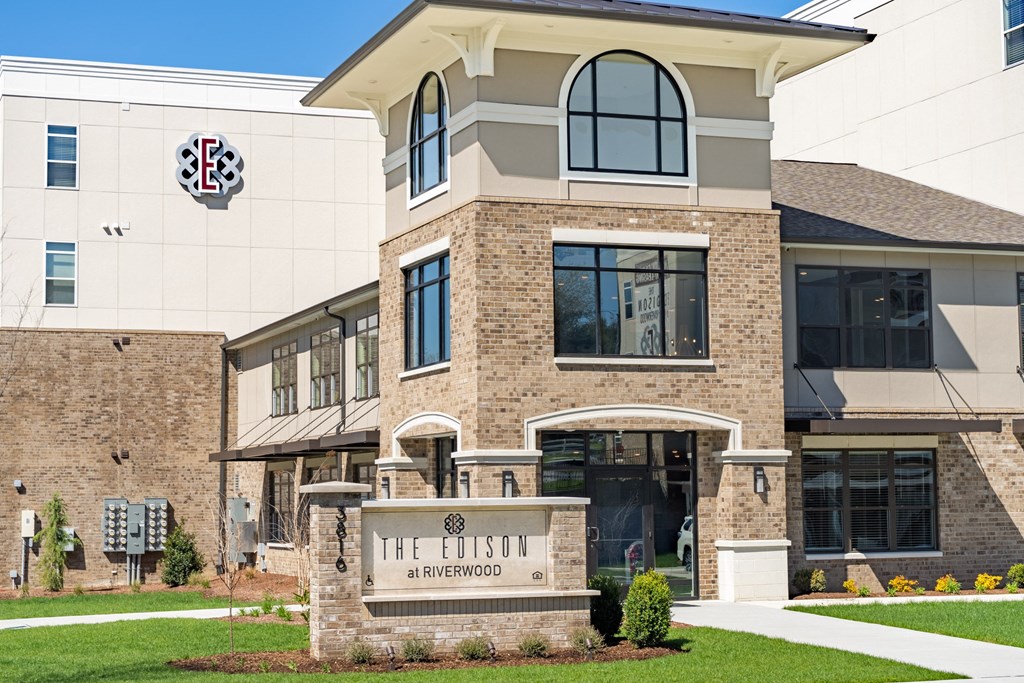 Welcoming Property Signage at The Edison at Riverwood, Hermitage, Tennessee