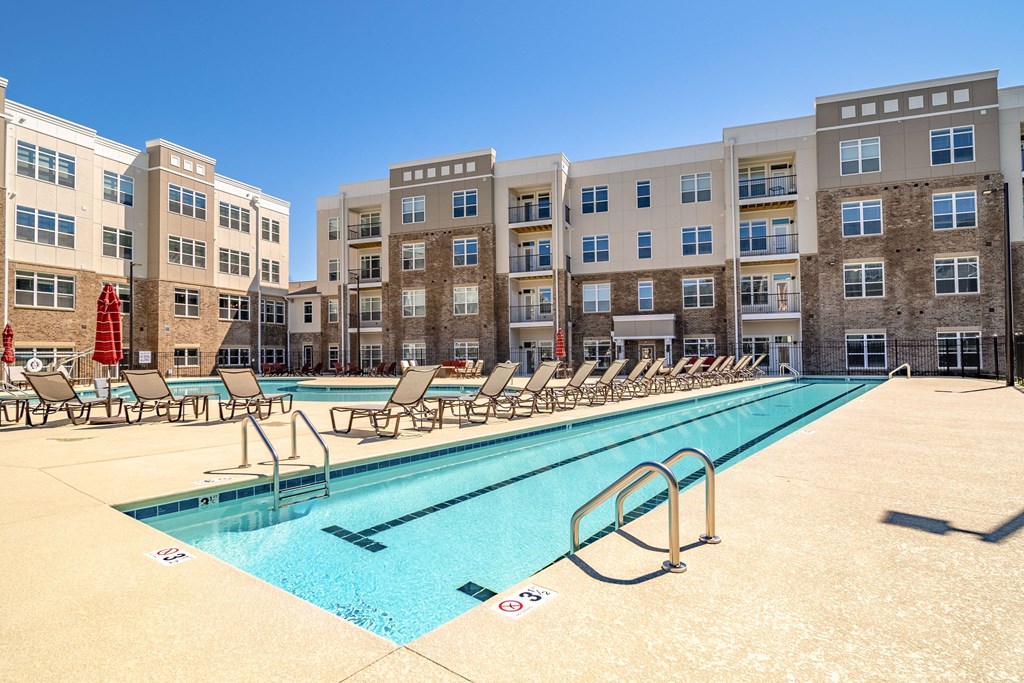 Resort Inspired Pool with Sundeck at The Edison at Riverwood, Hermitage, TN