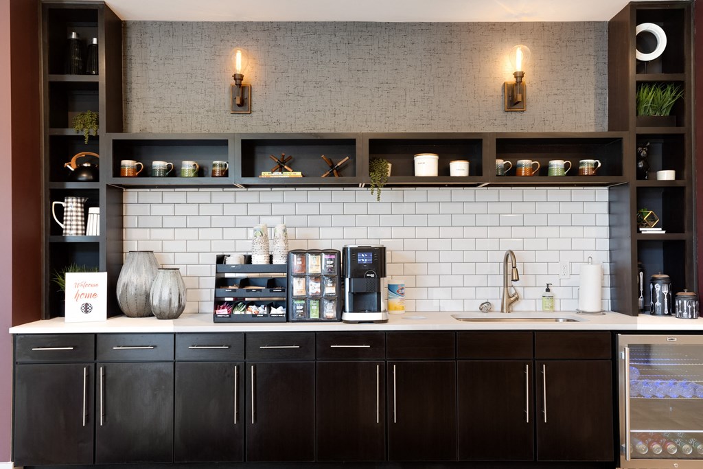 Elegant Social Room & Coffee Bar at The Edison at Riverwood, Hermitage, 37076