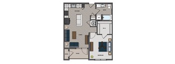 Ford - 1 Bedroom 1 Bath 732 Sq. Ft. Floor Plan at The Edison at Blue Springs, Blue Springs, 64014