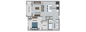 Gates Floor Plan at The Edison at Bridlespur, Kansas City, MO, 64114