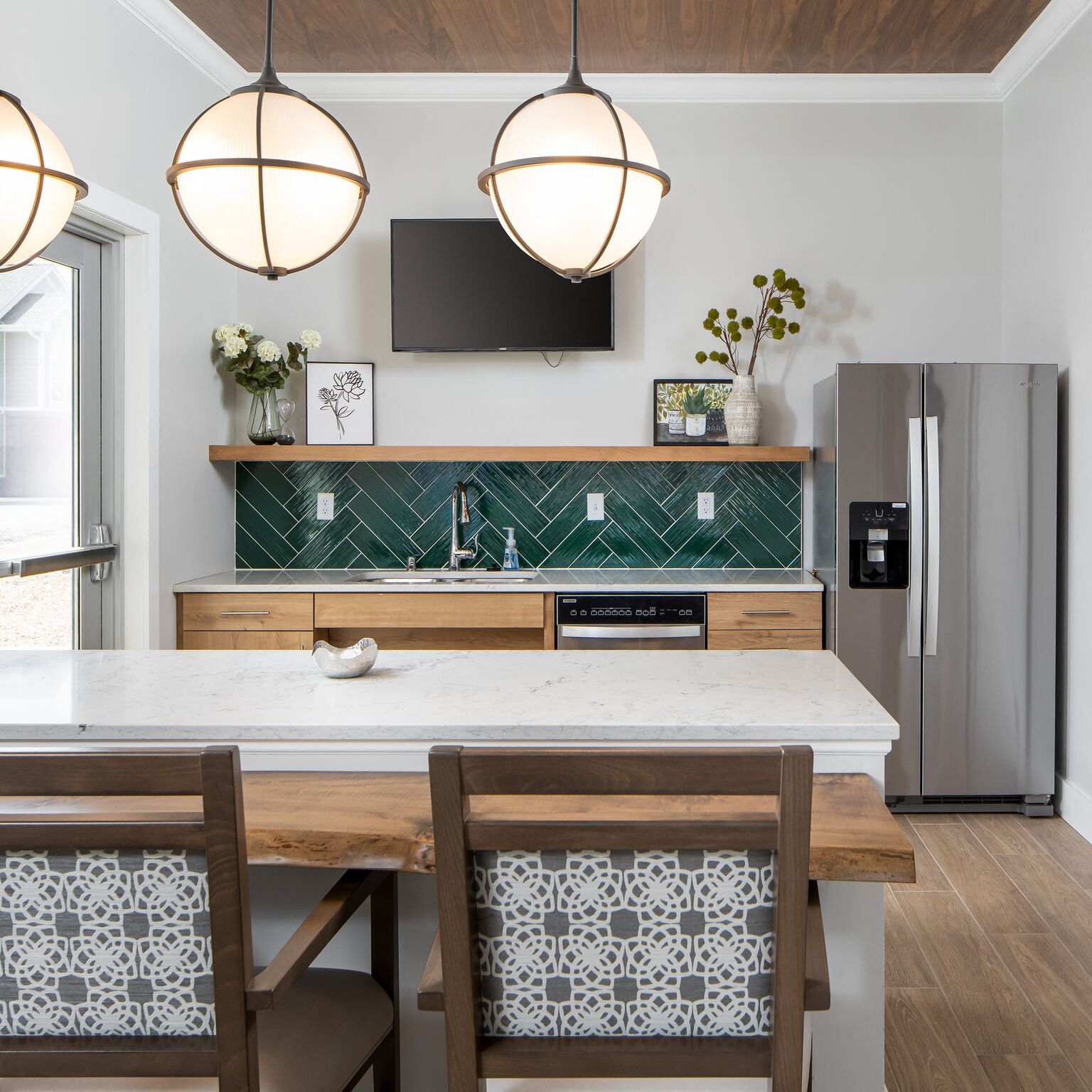 Gourmet Kitchen With Island at The Edison at Rice Creek, Shoreview, MN, 55126