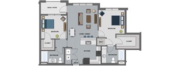 Latimer Floor Plan at The Edison at Riverwood, Hermitage