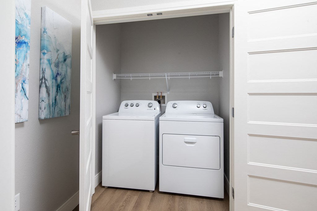 Tesla Laundry Room at The Edison at Rice Creek, Minnesota, 55126