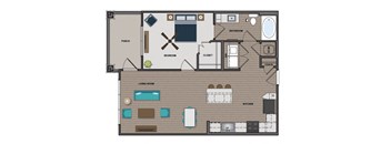 1 bed 1 bath floor plan A at The Edison at Madison, Alabama