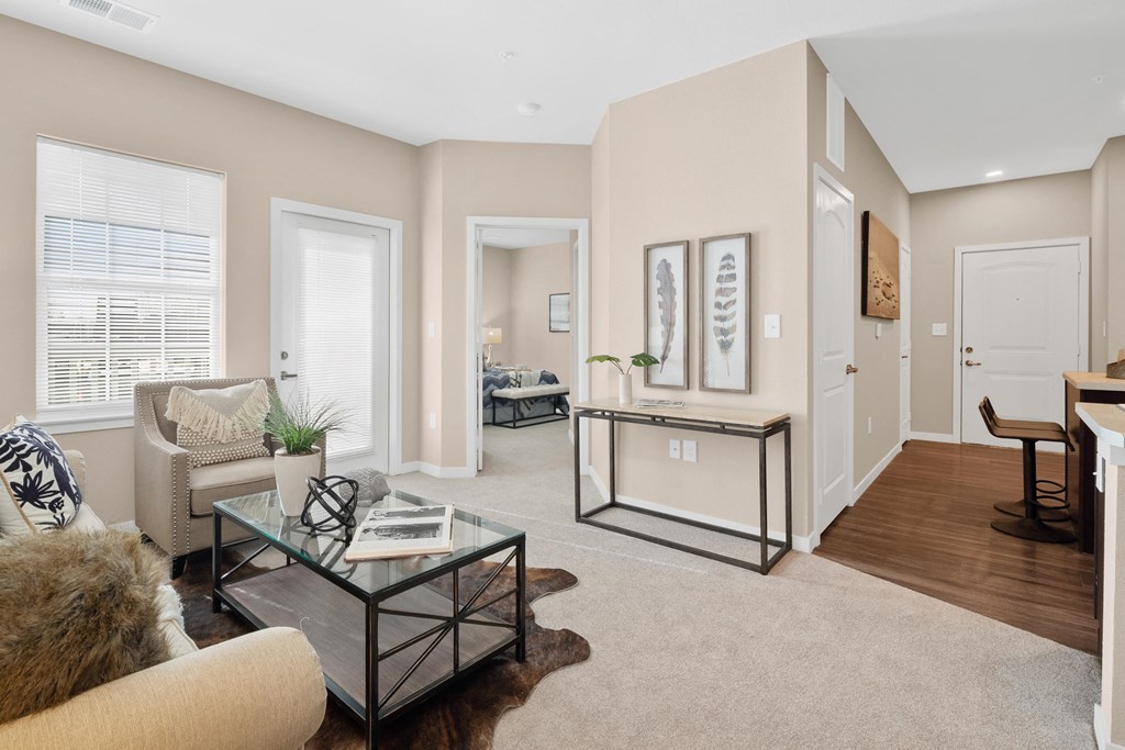 Living room at Aventura at Wentzville, Wentzville, MO