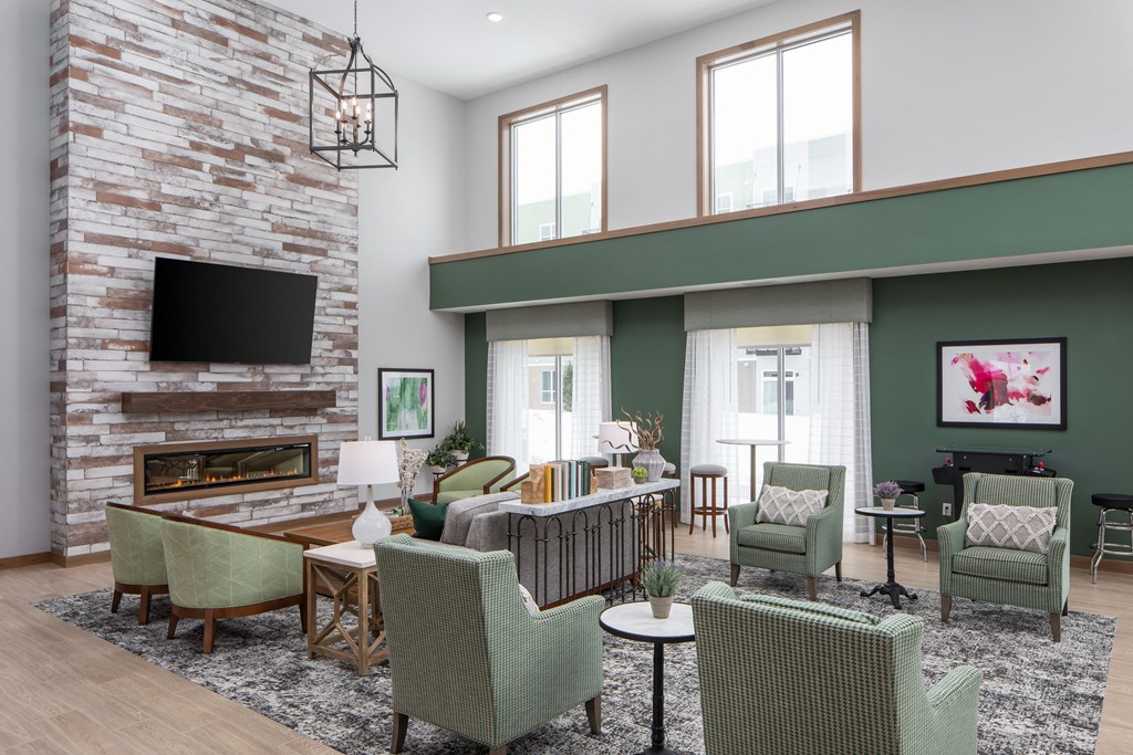 Clubroom TV at The Edison at Rice Creek, Minnesota, 55126