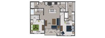 Tesla Floor Plan at The Edison at Tiffany Springs, Kansas City, Missouri