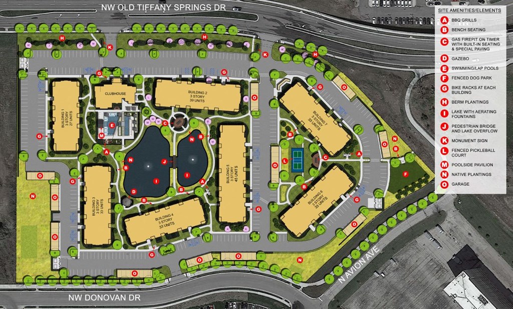 property map  at The Edison at Tiffany Springs, Kansas City, MO, 64153