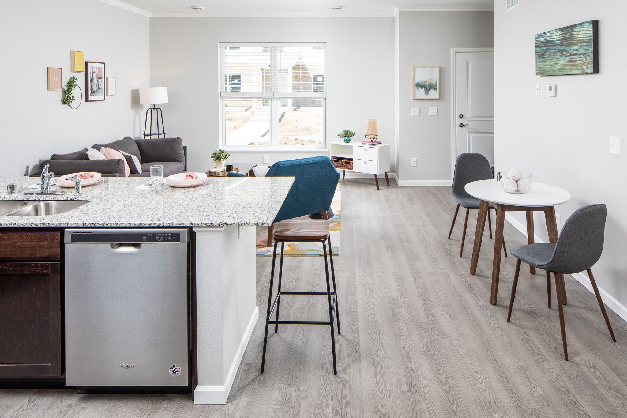 Walker Kitchen, Dining and Living Room at The Edison at Rice Creek, Minnesota, 55126