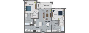 Whitney Floor Plan at The Edison at Riverwood, Tennessee