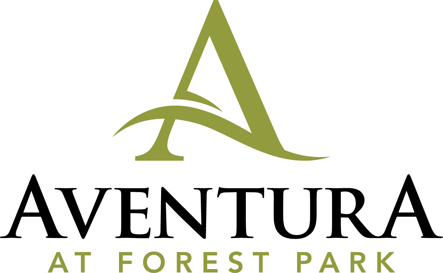A logo with a stylized letter A and the words "At Forest Park" below it.