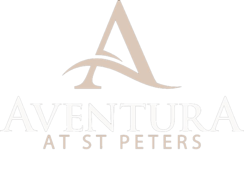 The image is a logo for "Aventura at St. Peters".