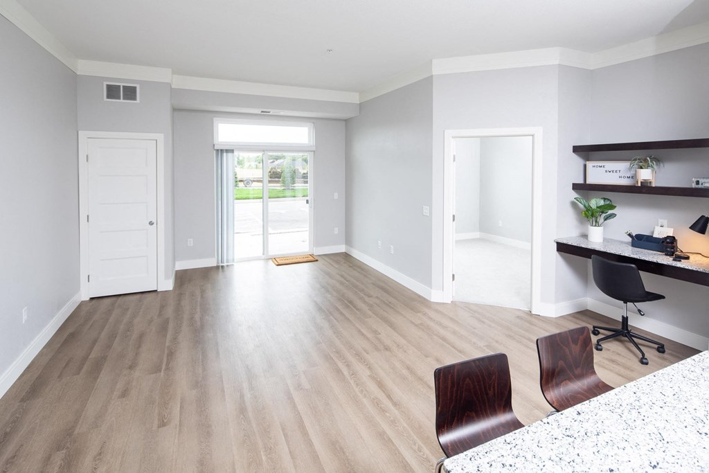 Tesla Dining and Living Room View at The Edison at Spirit, Lakeville Minnesota