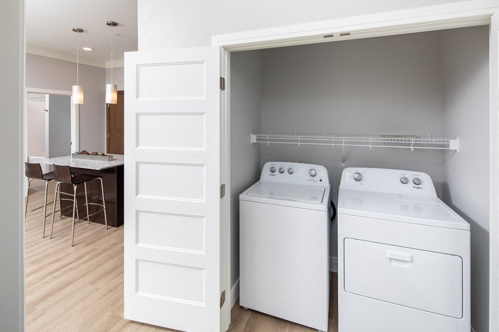 Tesla Laundry Room View at The Edison at Spirit, Lakeville Minnesota