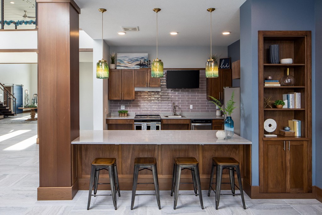 Clubroom Kitchen at The Edison at Spirit, Lakeville, MN