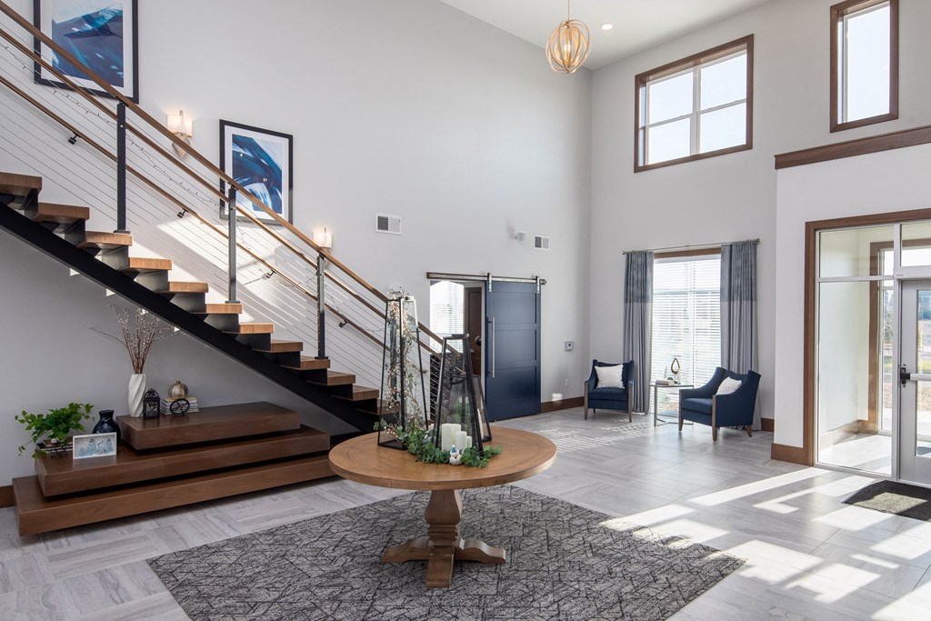 Modern Clubroom at The Edison at Spirit Apartments in Lakeville, Minnesota