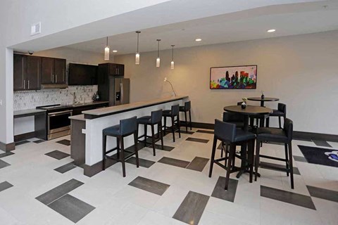 Kitchen Area In Clubhouse at The Edison at Spirit, Lakeville, MN, 55044