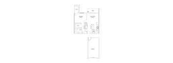 1 Bed/ 1 Bath Floor Plan