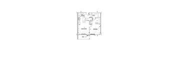 1 Bed/ 1 Bath Floor Plan