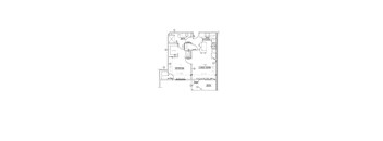 1 Bed/1 Bath Floor Plan