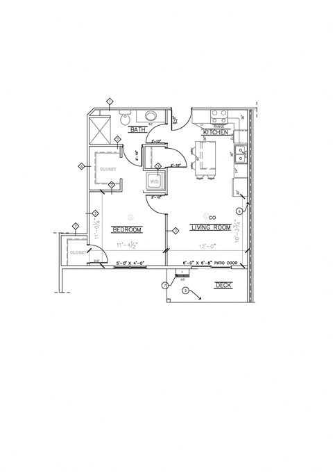 1 Bed/1 Bath Floor Plan