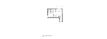 1 Bed/1 Bath, Lower Corner, Floorplan