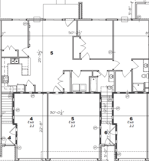 a floor plan of a home with different rooms and floors