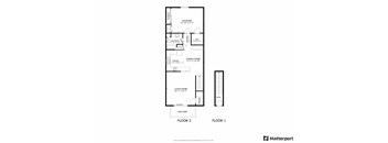Riverwalk 1 Bed/1 Bath Upper Floor Plan