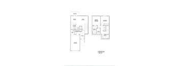 Floor Plan, 2 Bedroom, 2.5 Bath Home with Attached 1-Stall Garage