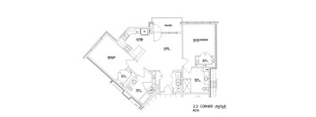 2 Bed/ 2 Bath ADA Floor Plan
