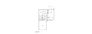 the third floor plan of the house shows the bedrooms and bathrooms