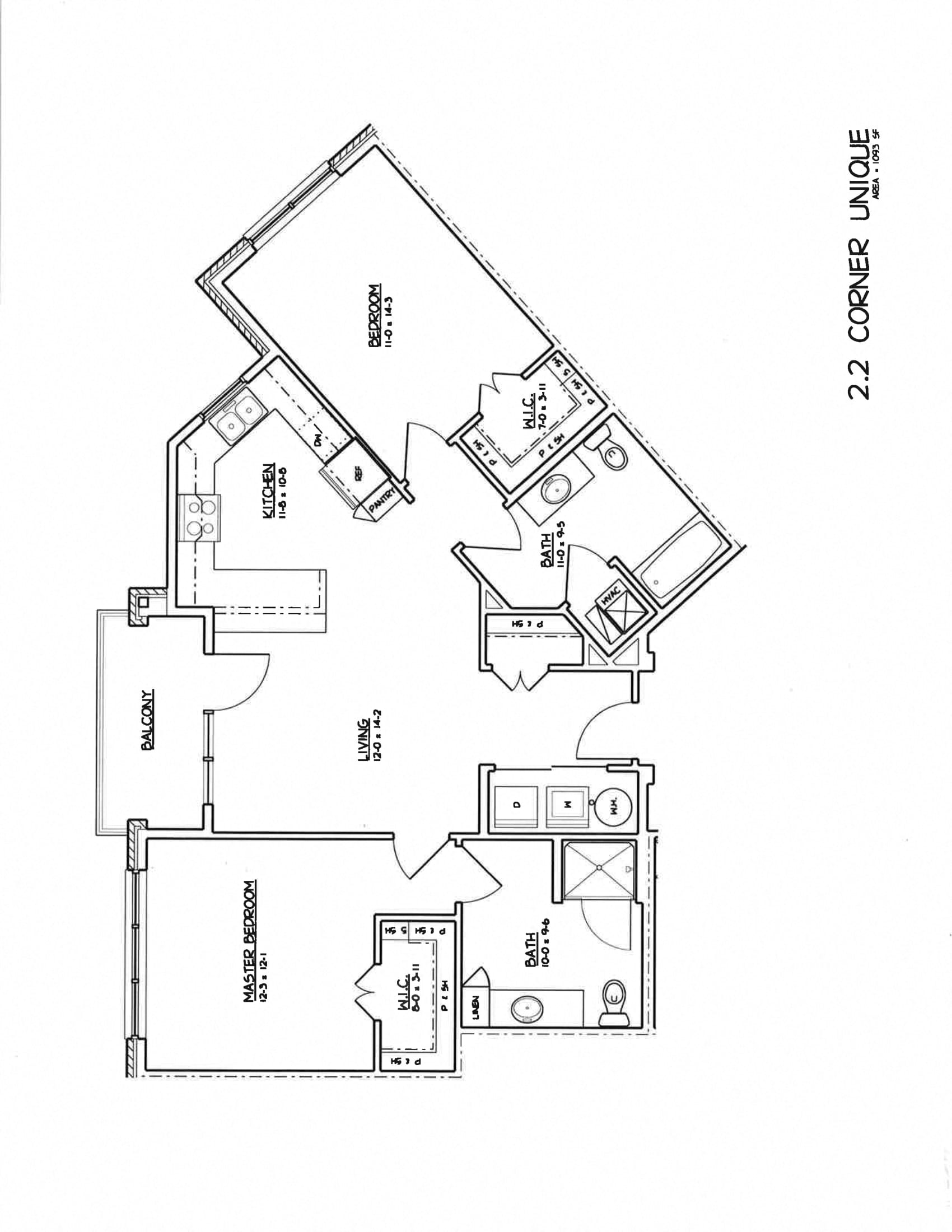 the third level floor plan for the 2100 sq. ft. home