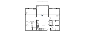 FLOOR PLAN, UPPPER 2 BED / 2 BATH