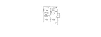 2 Bed/1 Bath Floor Plan