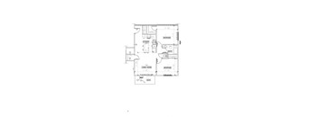 2 Bed/1 Bath Floor Plan
