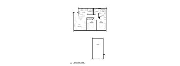 2 Bed/2 Bath, Hallway Access Garage, Floor Plan