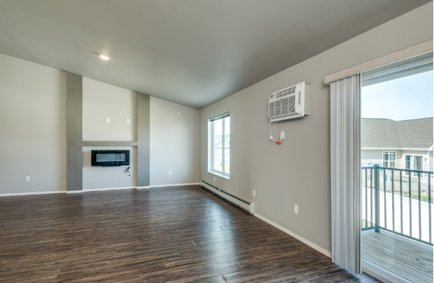 Open Concept Living Area with Fireplace