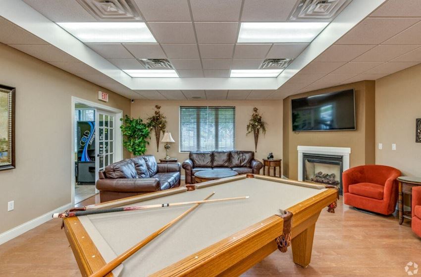 Community Room Community Lounge Room with Pool Table - Photo Gallery