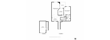 Lakeside 2 Bed/2 Bath - 1 Stall Attached Garage Floor Plan