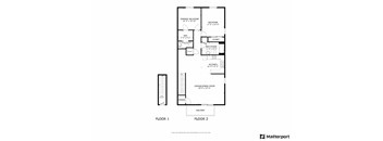 2 Bed/1.5 Bath Floor Plan