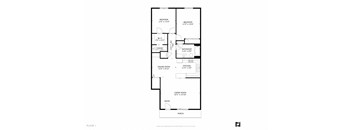 Riverwalk, Lower 2 Bed/ 1.5 Bath Floor Plan