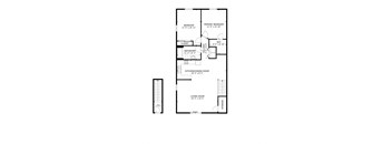 Riverwalk 2 Bed/2 Bath Floor Plan