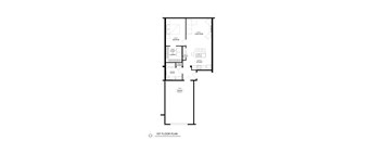 1 Bed/1 Bath, Attached Garage 1ba, Floor Plan